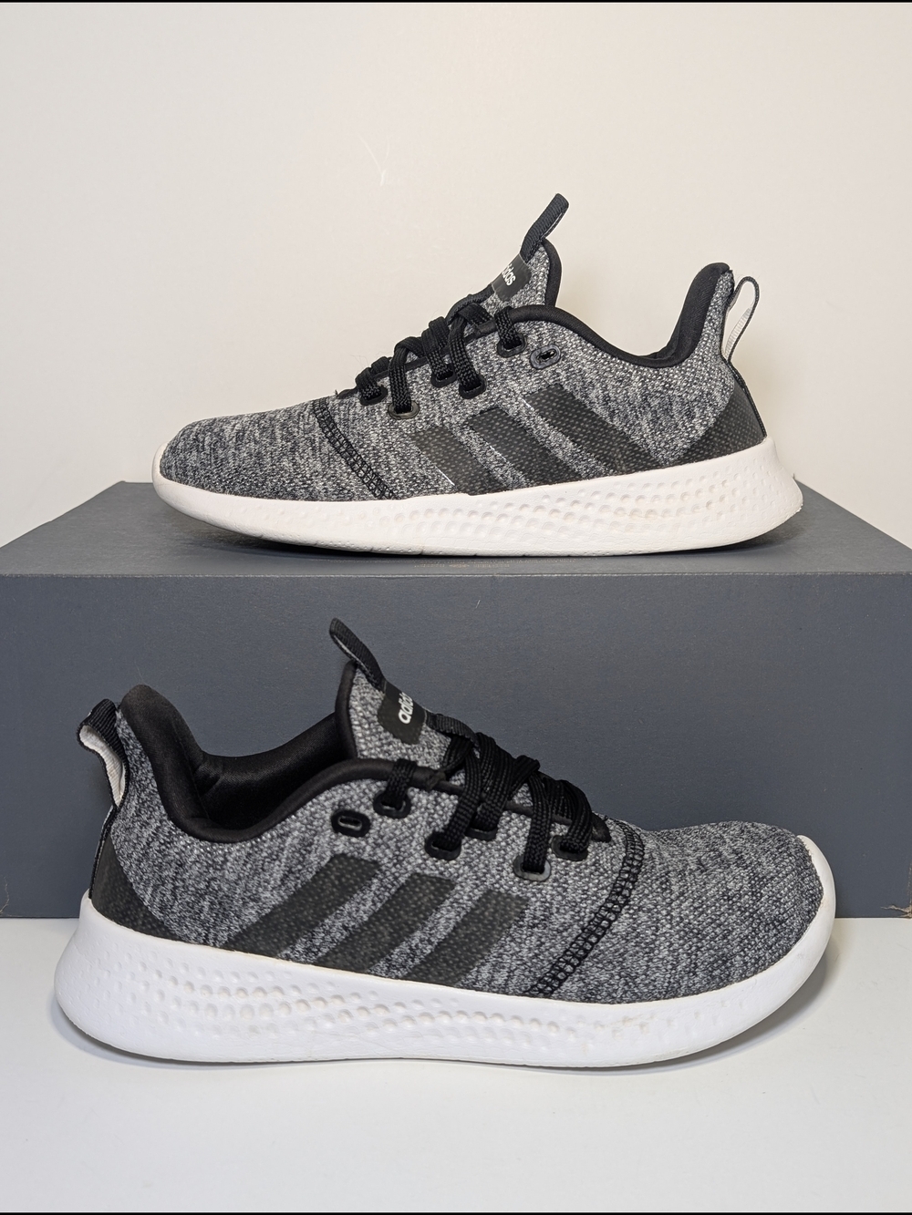 Adidas Women's Puremotion Cloudfoam Running Shoes Grey Black Size 6 - Picture 1 of 9